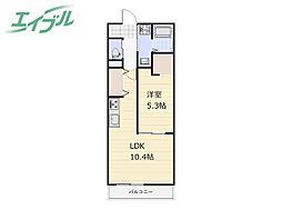 仮)箕島新築アパート 1LDKの間取図画像
