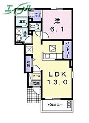 サウス・エイト 1LDKの間取図画像