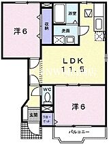 ベルデュール　Ｃ  ｜ 岡山県岡山市北区今保（賃貸アパート2LDK・1階・51.79㎡） その2