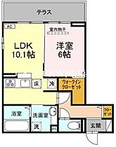 アルモ　ギオーネ  ｜ 岡山県岡山市北区平田（賃貸アパート1LDK・1階・43.66㎡） その2