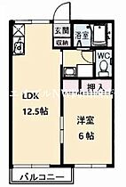 チューリップハイツ　Ａ棟  ｜ 岡山県岡山市北区田中（賃貸アパート1LDK・2階・35.38㎡） その2