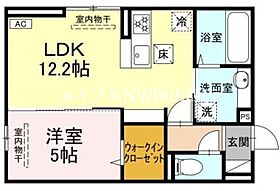 D－ROOM西長瀬  ｜ 岡山県岡山市北区西長瀬（賃貸アパート1LDK・1階・42.79㎡） その2