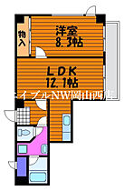 上杉第8ビル西古松  ｜ 岡山県岡山市北区西古松2丁目（賃貸マンション2LDK・4階・47.25㎡） その2