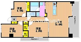 CRASSO　IMA  ｜ 岡山県岡山市北区今1丁目（賃貸マンション3LDK・8階・72.75㎡） その2