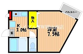 RuRu今  ｜ 岡山県岡山市北区今5丁目（賃貸マンション1K・3階・25.00㎡） その2