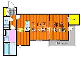 ラシュレ大元  ｜ 岡山県岡山市北区大元2丁目7-3（賃貸アパート1LDK・1階・43.71㎡） その2