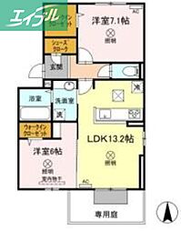 レジデンス 2LDKの間取図画像