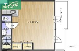 紀之美ビル ワンルームの間取図画像