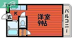 ウィステリア 1Kの間取図画像