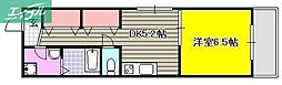 COCO新屋敷 1DKの間取図画像
