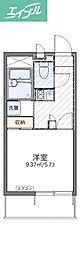 レオパレスコスモス2 1Kの間取図画像