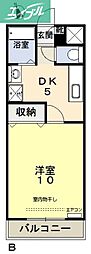 ノーブル西長瀬 1DKの間取図画像