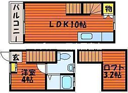 アクシス2 1LDKの間取図画像