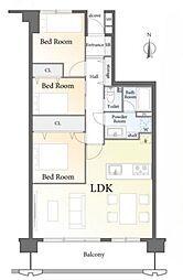メイツ葛西第二 3LDKの間取図画像