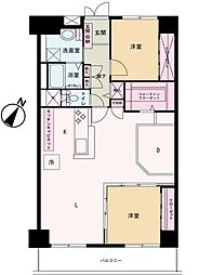 コンドミニアム葛西 2LDKの間取図画像