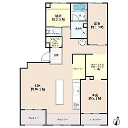 パティオス11番街 3SLDKの間取図画像