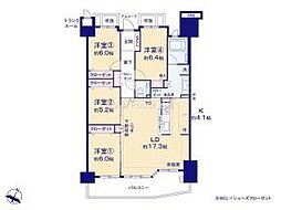 アルファグランデ市川本八幡 4LDKの間取図画像