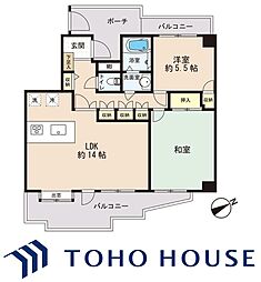 ヴィルヌーブ一之江 2LDKの間取図画像