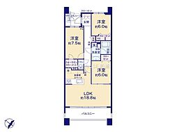 グランスイートブルーベイフロントタワー 3LDKの間取図画像