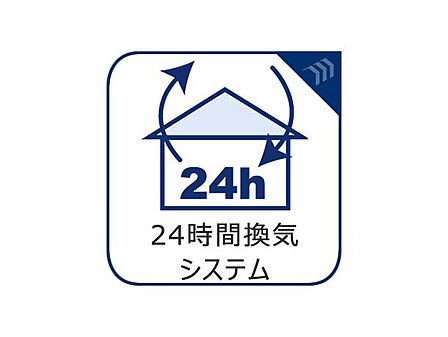 「24時間換気システム」24時間換気を行う呼吸をする家。小屋裏と壁体内の強制的な換気も同時に行っており、建物の構造体の中の湿気も戸外に排気して建物の耐久性を高める役割も担っています。