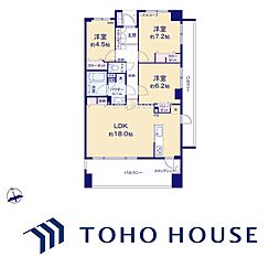 カーラシティ鎌ヶ谷弐番館 3LDKの間取図画像