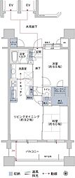 サンデュエル一関駅前 2LDKの間取図画像
