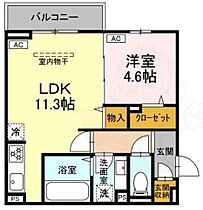 レーヴェ前原町  ｜ 東京都小金井市前原町５丁目14番（賃貸アパート1LDK・1階・40.96㎡） その2