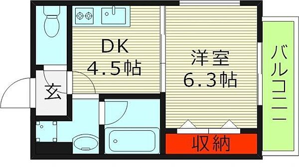 第3せいわ ｜大阪府大阪市旭区清水５丁目(賃貸マンション1DK・4階・27.61㎡)の写真 その2