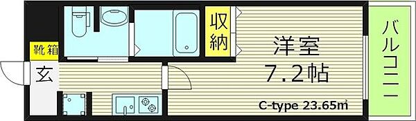 エス・キュート城東中央 ｜大阪府大阪市城東区中央２丁目(賃貸マンション1K・11階・23.65㎡)の写真 その2