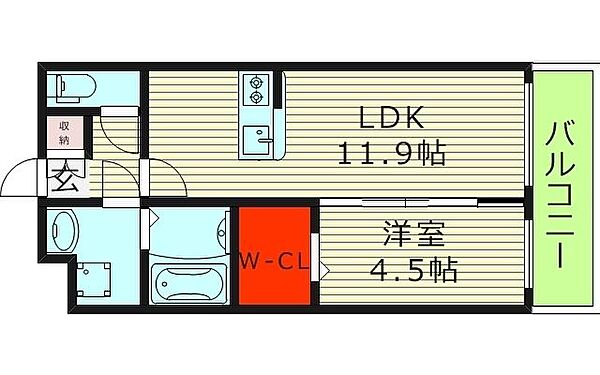 ヴァンベール森小路 ｜大阪府大阪市旭区森小路２丁目(賃貸マンション1LDK・1階・41.95㎡)の写真 その2