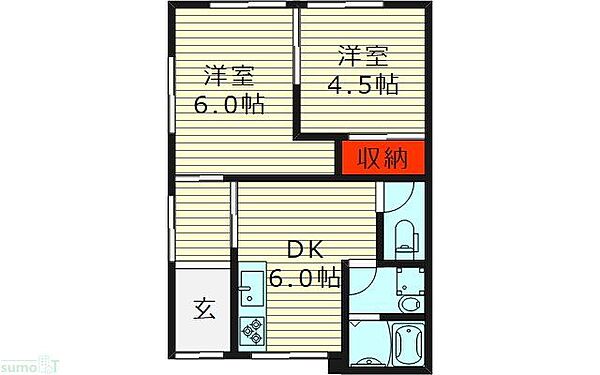 ヴィラ東中浜 ｜大阪府大阪市城東区東中浜２丁目(賃貸マンション2DK・2階・40.00㎡)の写真 その2