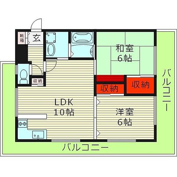 サントリーノ迎賓館 ｜大阪府大阪市鶴見区浜４丁目(賃貸マンション2LDK・3階・51.00㎡)の写真 その2