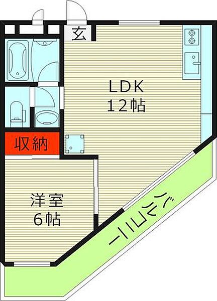 ファースト新森 ｜大阪府大阪市旭区新森３丁目(賃貸マンション1LDK・3階・32.40㎡)の写真 その2