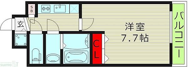 S-RESIDENCE緑橋駅前 ｜大阪府大阪市東成区中本２丁目(賃貸マンション1K・6階・25.00㎡)の写真 その2