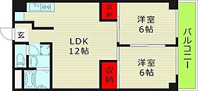 大阪府大阪市都島区中野町１丁目（賃貸マンション2LDK・7階・48.60㎡） その2