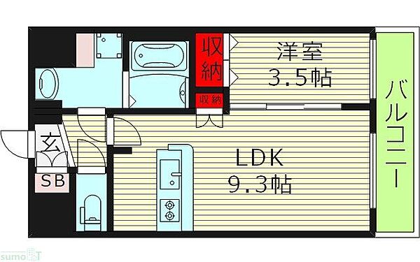 プレサンス野江内代ペルティエ ｜大阪府大阪市都島区内代町２丁目(賃貸マンション1LDK・12階・32.68㎡)の写真 その2