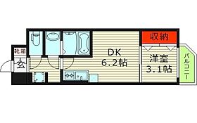 大阪府大阪市都島区中野町２丁目（賃貸マンション1DK・7階・27.11㎡） その2