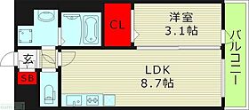 大阪府大阪市東成区大今里４丁目（賃貸マンション1LDK・2階・31.28㎡） その2