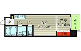 大阪府大阪市都島区片町２丁目（賃貸マンション1DK・4階・24.22㎡） その2