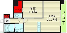 大阪府大阪市中央区上汐２丁目（賃貸マンション1LDK・4階・41.42㎡） その2