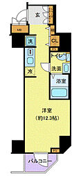 AZEST横濱大通り公園 5階ワンルームの間取り