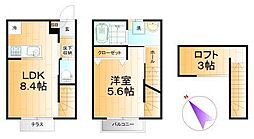 Pont neuf 1階1LDKの間取り