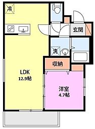 ミリアビタ夏見 1LDKの間取図画像