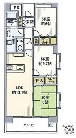 間取り アステールふじみ野イーステーション 7階/-