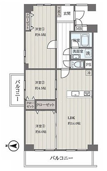 間取りを拡大表示