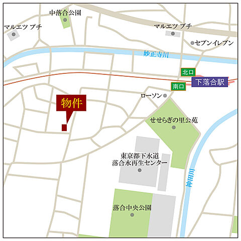 地図 新宿区上落合1丁目21-20