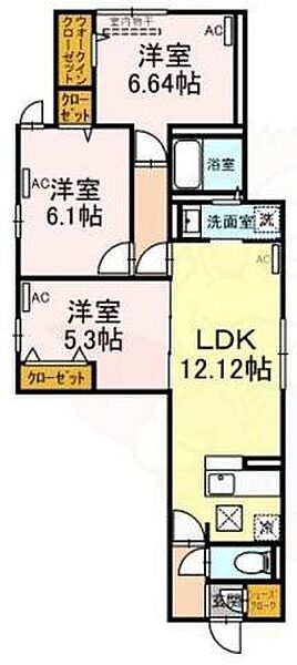 UP GOD HORIKIRI ｜東京都葛飾区堀切１丁目(賃貸アパート3LDK・1階・67.09㎡)の写真 その2