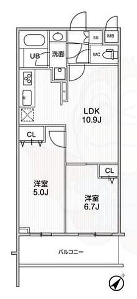 LIME RESIDENCE HIKIFUNE ｜東京都墨田区東向島１丁目(賃貸マンション2LDK・3階・48.26㎡)の写真 その2