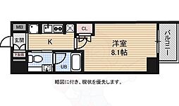 スカイビューテラス本所吾妻橋 5階1Kの間取り