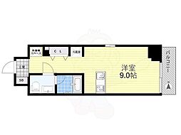 プレール・ドゥーク錦糸公園NORTH 2階ワンルームの間取り